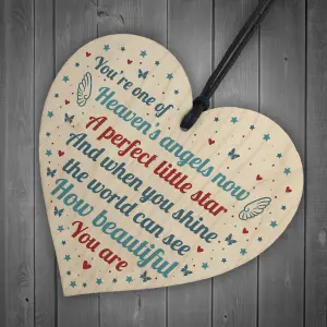 Red Ocean Baby Memorial Plaque Wooden Hanging Heart Sign Bereavement Miscarriage Stilllborn Baby Memorial Gifts For Mum Keepsake