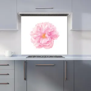 Single Cherry Blossom Premium Glass Kitchen Splashback W600mm x H650mm