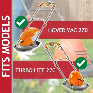 SPARES2GO Metal Blade compatible with Flymo Hover Vac Turbo Lite 270 Lawnmower (27cm)