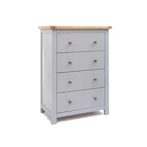 Mirano 4 Drawer Chest of Drawers Brass Knob