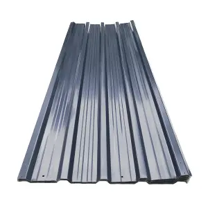 129cm L Set of 6 Steel Corrugated Panels in Grey