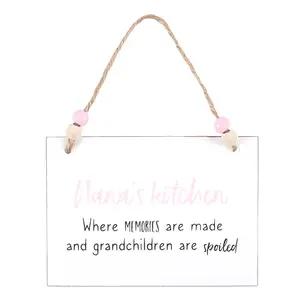 Something Different Nanas Kitchen Hanging Sign White/Black/Pink (One Size)