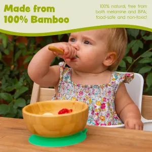 Tiny Dining - Children's Bamboo Suction Bowl - Red