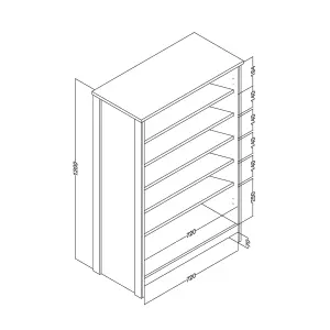 GFW Lancaster 2 Door Shoe Cabinet Cream