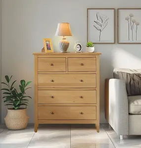 Hallowood Furniture Aston Oak 2 over 3 Chest of Drawers