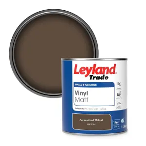 Leyland Trade Vinyl Matt Walls & Ceilings Emulsion Paint Caramelized Walnut (PPG1074-6) 1L