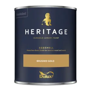 Dulux Trade Heritage Brushed Gold Eggshell Wall paint, 750ml