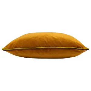 furn. Gemini Velvet Double-Piped Feather Filled Cushion