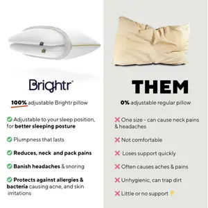 Brightr Nox Soft Down Alternative Neck Pain & Side Sleeper Pillow