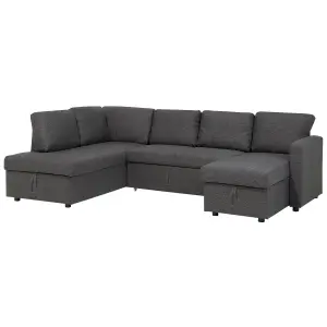 U-Shaped Sofa KARRABO Dark Grey