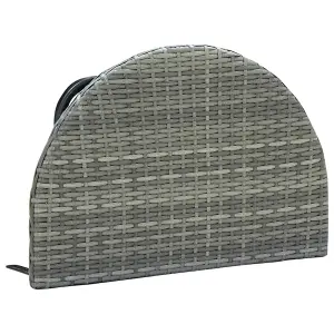 Berkfield Balcony Table Grey 60x60x40 cm Poly Rattan