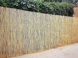 2m x 4m Natural Split Reed Fence Hand-Woven Reed Screening Outdoor Garden Privacy