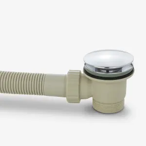 Nes Home Round Modern Bathroom Design Bath Filler With Integrated Overflow & Sprung Waste