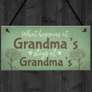 Red Ocean Grandma Gifts For Nan Nanny Hanging Plaque Garden Sign Kitchen Plaque Birthday Gift