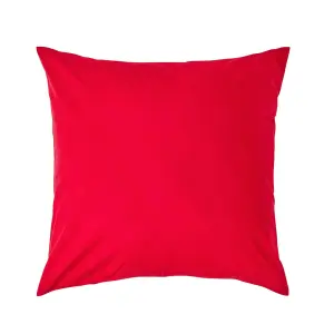 Homescapes Red Continental Egyptian Cotton Pillowcase 200 TC, 60 x 60 cm