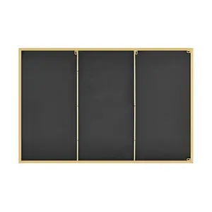 Alcantera Rectangle Metal Frame Wall Mirror Simple and Elegant Modern Design Gold / 120cm H x 80cm W