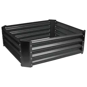 Square Galvanised Steel Raised Garden Beds - 90cm x 90cm - 2pc