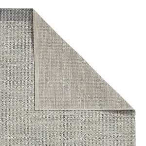 Seam Flat Weave Easy Clean Plain Rug - Beige/Black - 120x170