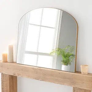 Yearn Minimal Plain Mantle Mirror Gold 91(w) x 69cm(h)