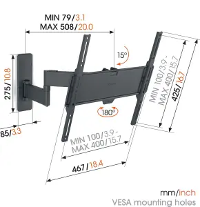 TVM 1445 Full-Motion TV Wall Mount