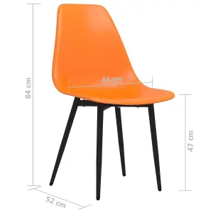 Berkfield Dining Chairs 4 pcs Orange PP