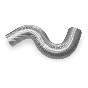 Aluminium Flexible Pipe Expandable Alloy Air Duct Tube Heat Resistant Hose (Length: 3 m / 10 ft, Diameter: 90 mm / 3.54 in)