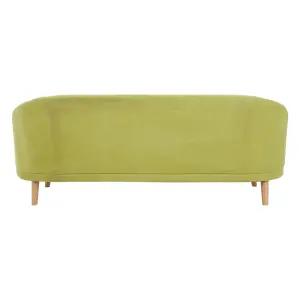 Interiors By Premier Comfortable Green Linen Sofa, Contemporary Seater Sofa For Livingroom, Stylish Mid Century Sofa For Bedroom