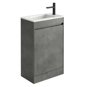 Santiago 540mm Single Bathroom Vanity with Integrated Basin Concrete