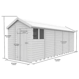 DIY Sheds 6x20 Apex Shed - Double Door Without Windows