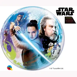 Qualatex 22 Inch Star Wars The Last Jedi Single Bubble Balloon Multicoloured (22 inch)