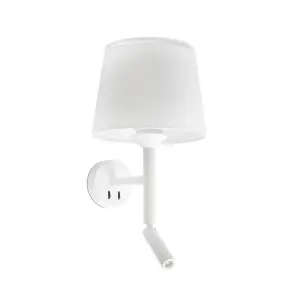 Luminosa Savoy Reading Light Wall Light White, E27