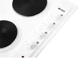 Haden HSP60W 60cm Solid Plate Hob White | Robert Dyas