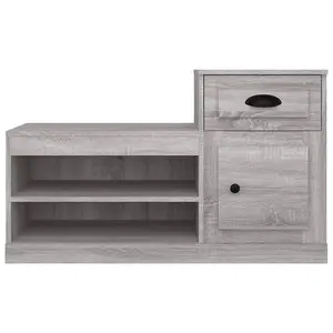 Berkfield Shoe Cabinet Grey Sonoma 100x42x60 cm Engineered Wood