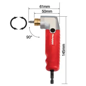 Trend Snappy Right Angle Screwdriver Drill Attachment 90 Degree Limited Access