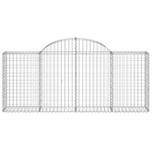 Berkfield Arched Gabion Baskets 50 pcs 200x30x80/100 cm Galvanised Iron