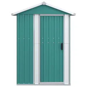 Garden Shed Galvanised Steel Outdoor Shed Bin Storage Green