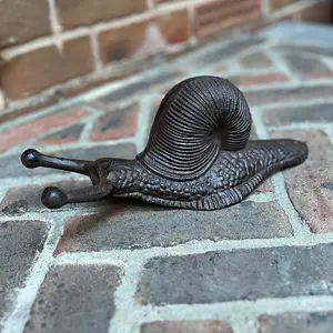 Set of 2 Cast Iron Snail Shaped Garden & Patio Boot Jacks