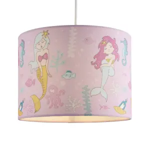 Printed Multicolour Mermaid Light shade (D)25cm