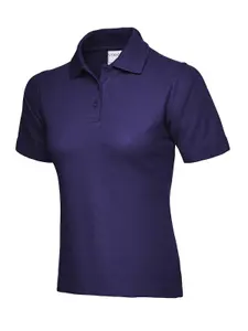 Uneek - Unisex Ultra Cotton Poloshirt - 100% Ring Spun Combed Cotton - Purple - Size S