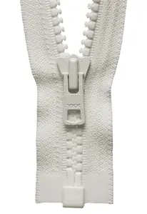 Vislon Heavyweight Open-End Zip: 46cm or 18.11in: Ivory