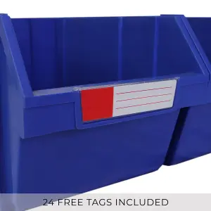 12 Plastic Storage Bins Stacking Boxes Parts Storage Set