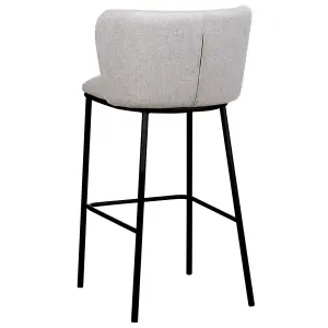 Beliani Modern Set of 2 Bar Chairs MINA Grey