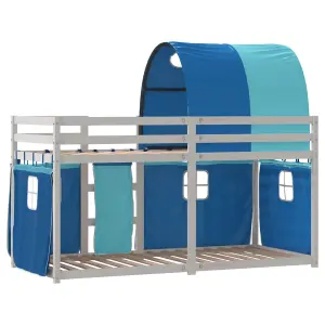 Berkfield Bunk Bed without Mattress Blue 75x190 cm Small Single Solid Wood Pine