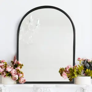 Luxury Classic Large Arched Mirror Decorative Wall Mirror Outdoor Garden Framed Mirror H80cm x W60cm