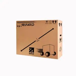 24" TV Double Wall Cardboard Box Kit with Foam Corners and Bubble Wrap.