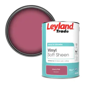 Leyland Trade Vinyl Soft Sheen Walls & Ceilings Emulsion Paint Cherry Pink (PPG1183-6) - 5L