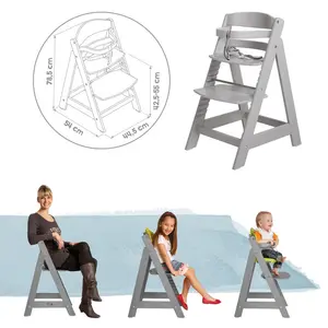 Sit Up High Chair Light grey