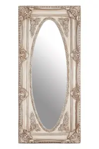 Interiors by Premier Marseille Champagne Oval Border Wall Mirror