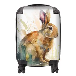 Rabbit Splash Watercolour Suitcase - Small