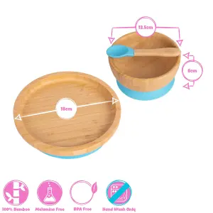 5pc Bamboo Round Baby Weaning Set - Orange